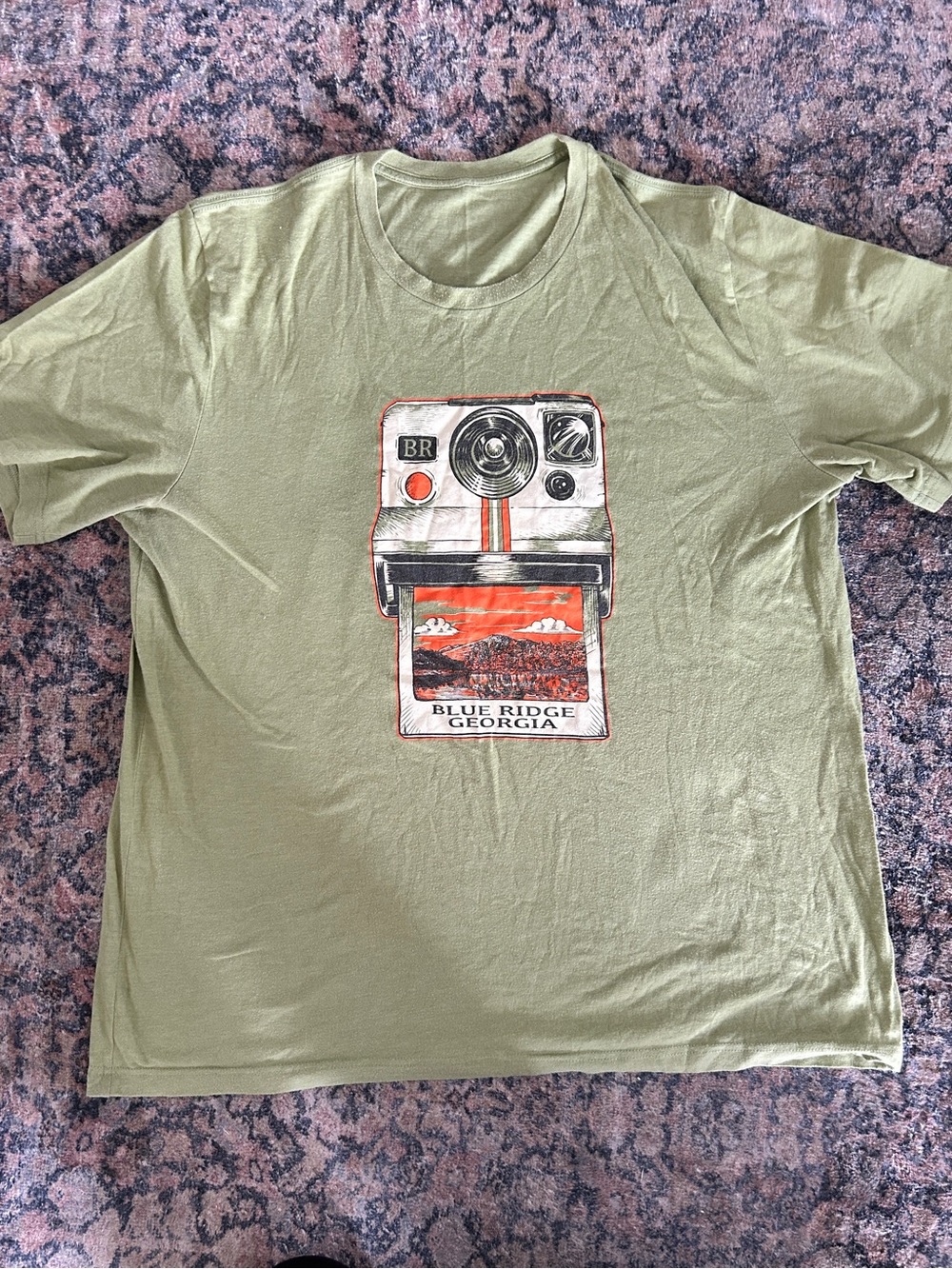 Blue Ridge Georgia Olive Green Graphic Tee